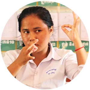 Sreyno, deaf, passionate about sports